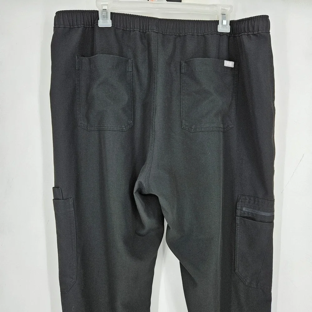 FIGS Scrub Pants Mens XXL Tall Technical Collection‎ Cairo Drawstring Black